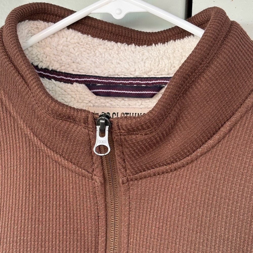 Bc Cloting Men's Brown Half-Zip Waffle Knit Pullover Sweater - Picture 2 of 6